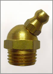 1/4"-19 BSP 45 DEGREE BRASS GREASE FITTINGS