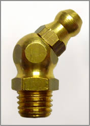 5/16"-24 UNF 45 DEGREE BRASS GREASE FITTING