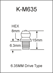 6.35MM DRIVE TYPE GREASE FITTING