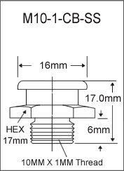 10MM X 1MM BUTTON HEAD GREASE FITTING