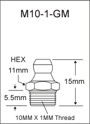 10MM X 1MM GREASE FITTING