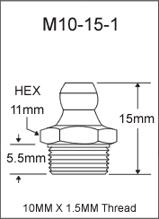 10MM X 1.5MM GREASE FITTING