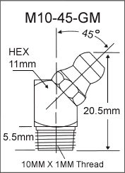 10MM X 1MM GREASE FITTING