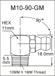 10MM X 1MM GREASE FITTING