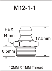 12MM X 1MM GREASE FITTING