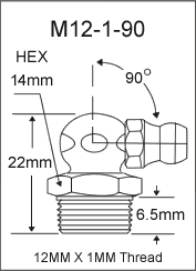 12MM X 1MM GREASE FITTING