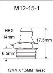 12MM X 1.5MM GREASE FITTING