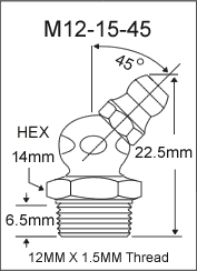 12MM X 1.5MM GREASE FITTING