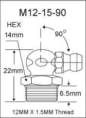 12MM X 1.5MM GREASE FITTING
