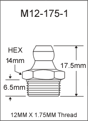 12MM X 1.75MM GREASE FITTING