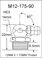 12MM X 1.75MM GREASE FITTING