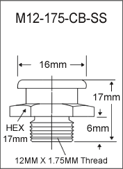 12MM X 1.75MM BUTTON HEAD GREASE FITTINGS