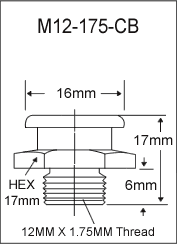 12MM X 1.75MM BUTTON HEAD GREASE FITTING