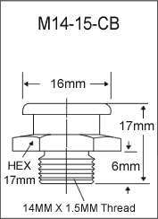 14MM X 1.5MM BUTTON HEAD GREASE FITTING