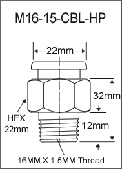 16MM X 1.5MM BUTTON HEAD GREASE FITTING