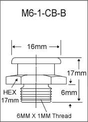 6MM X 1MM BRASS BUTTON HEAD GREASE FITTING