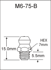 6MM x .75MM BRASS GREASE FITTING