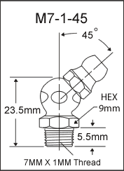 7MM X 1MM GREASE FITTING