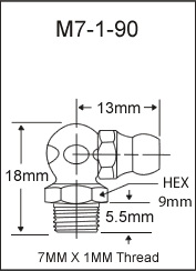 7MM X 1MM GREASE FITTING