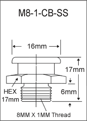 8MM X 1MM BUTTON HEAD GREASE FITTING