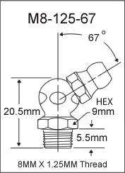 8MM X 1.25MM GREASE FITTING