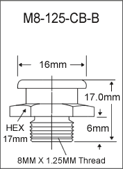 8MM X 1.25MM BRASS BUTTON HEAD GREASE FITTING