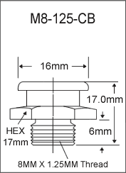 8MM X 1.25MM BUTTON HEAD GREASE FITTING