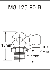 8MM X 1.25MM 90 DEGREE GREASE FITTING