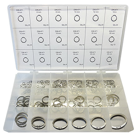 STAINLESS STEEL METRIC RETAINING RING KIT