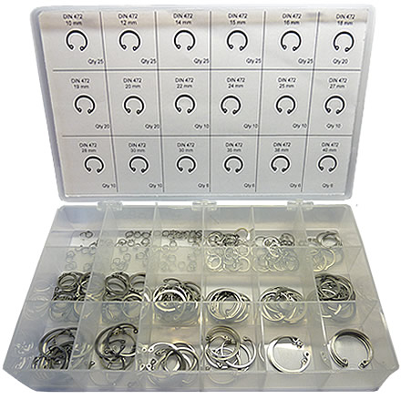 INTERNAL STAINLESS STEEEL METRIC RETAINING RING KIT