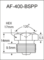AF-400-BSPP  british thread grease fitting