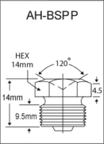 AH-BSPP  british thread grease fitting