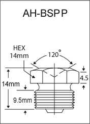 AH-BSPP british thread grease fitting
