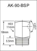 AK-90-BSP  british thread grease fitting