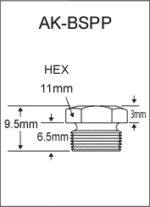 AK-BSPP british thread grease fitting
