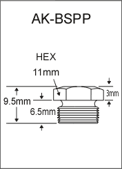 AK-BSPP  british thread grease fitting