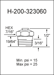 H-200-323060 pressure relief grease fitting drawing