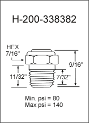 H-200-338382 pressure relief grease fitting drawing
