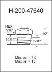 H-200-47640 pressure relief grease fitting drawing