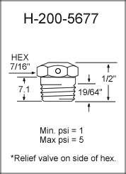 H-200-5677 pressure relief grease fitting drawing