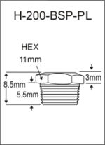 H-200-BSP-PL  british thread grease fitting