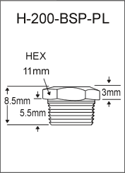 H-200-BSP-PL  british thread grease fitting