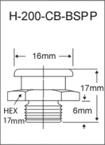 H-200-CB-BSPP  british thread grease fitting