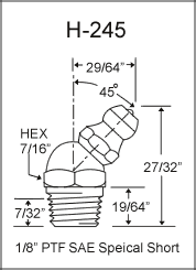 H-245 1/8in PTF grease fitting drawing