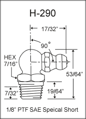 H-290 1/8in PTF grease fitting drawing