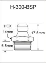 H-300-BSP  british thread grease fitting