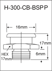 H-300-CB-BSPP  british thread grease fitting