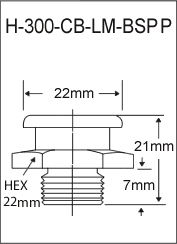 H-300-CB-LM-BSPP  british thread grease fitting