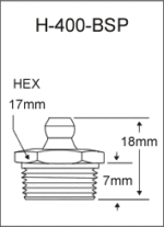 H-400-BSP  british thread grease fitting