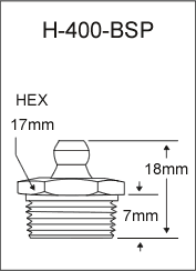 H-400-BSP  british thread grease fitting